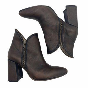 Freebird by Steven Jalessa Brown Leather ankle boo
